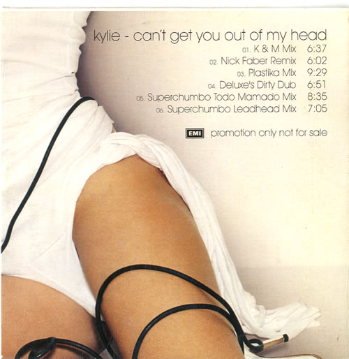 Kylie Minogue Can't Get You Out Of My Head Remixes UK Promo CD